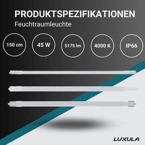 Produktbild für Feuchtraumleuchte Luxula LX200123, LED mit 45 Watt