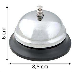 Produktbild für Tischglocke Wedo 624411, silber, 6 x 8,5 cm