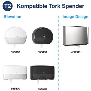 Produktbild für Toilettenpapier Tork Mini Jumbo, Universal, 110163, T2