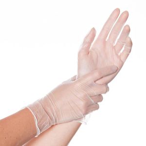 Produktbild für Einmalhandschuhe Franz-Mensch Ideal, transparent, 100 Stück