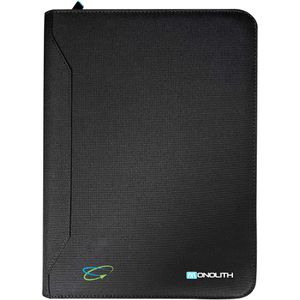Produktbild für Schreibmappe Monolith Blue Line, schwarz, recyceltes PET