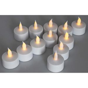 Produktbild für LED-Teelichter ChiliTec 18343, mit Windschutz, weiß
