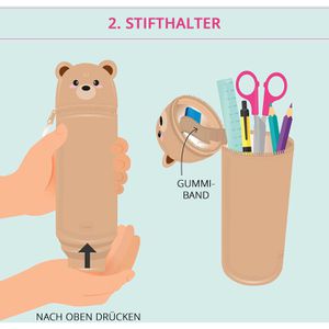 Produktbild für Federmäppchen Legami Kawaii 2-in-1 Teddy Bear, KA0011