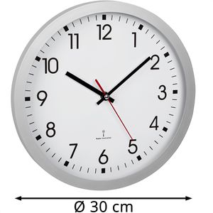 Produktbild für Wanduhr TFA 60.3522, Kunststoff, analog, Funkuhr