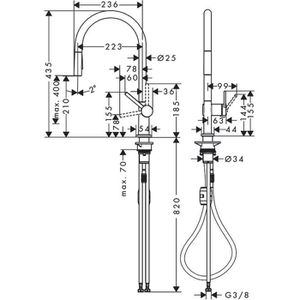 Produktbild für Küchenarmatur hansgrohe Talis M54, chrom