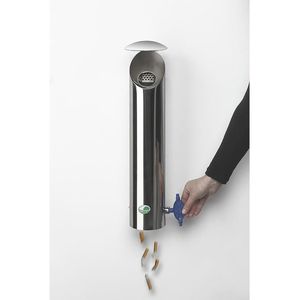Produktbild für Aschenbecher VAR H53, 40403, silber matt, Outdoor, mit Dach