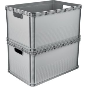 Produktbild für Eurobox Keeeper Robert, grau, 64 Liter, lebensmittelecht