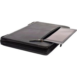 Produktbild für Schreibmappe Menzo MB55, schwarz, Echt Leder