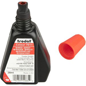 Produktbild für Stempelfarbe Trodat 7011, wasserbasiert, rot