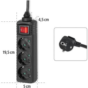Produktbild für Steckdosenleiste Hama 108835, mit 5m Kabel