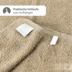 Produktbild für Handtuch NatureMark Frottier, sand-beige, 50 x 100 cm