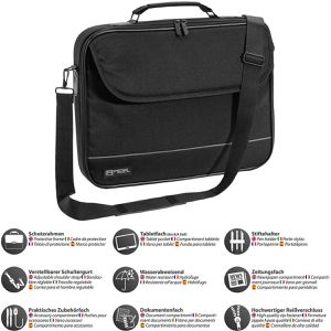 Produktbild für Laptoptasche Pedea Fair, schwarz