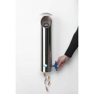 Produktbild für Aschenbecher VAR H53, 40402, silber poliert, Outdoor, mit Dach