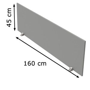 Produktbild für Tischtrennwand Kerkmann Move 1, graphit