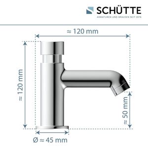 Produktbild für Waschtischarmatur Schütte Lima Standventil 46951, verchromt