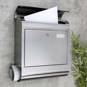 Produktbild für Briefkasten Böttcher-AG 60180 18/0, silber, aus Edelstahl