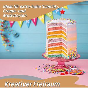 Produktbild für Tortenring 4smile Premium, backofenfest, aus Edelstahl