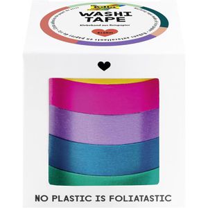 Produktbild für Washi-Tape Folia 26438 Basic, farbig sortiert