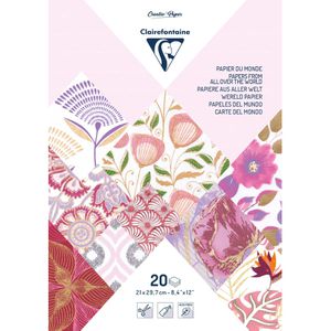 Produktbild für Motivpapier Clairefontaine 95093C, rosa/violett, A4