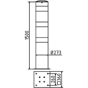 Produktbild für Rammschutzpoller Schake 40273B, für Außenbereich