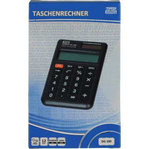 Produktbild für Taschenrechner TipTop-Office DG-100, Premium, klein, schwarz