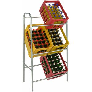 Getränkekistenregal Böttcher-AG silber, für 6 Kisten