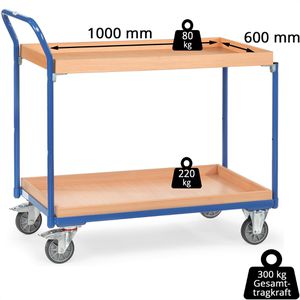 Produktbild für Tischwagen Fetra 3762, aus Metall &amp; Holz
