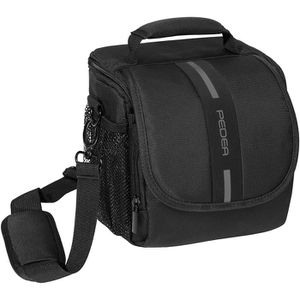Kameratasche Pedea ESSEX Gr. M, aus Polyester, schwarz & grau