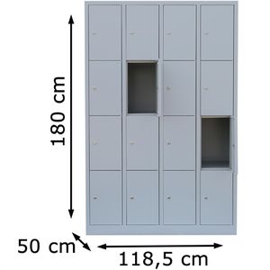 Produktbild für Schließfachschrank ClassiX X-520440, lichtgrau