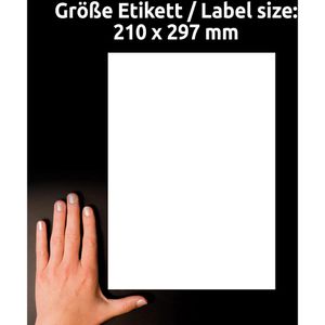 Produktbild für Folienetiketten Zweckform L4775-8, weiß, matt