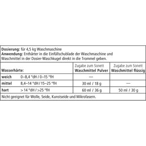 Produktbild für Wasserenthärter Sonett DE1027, für Waschmaschine, Pulver
