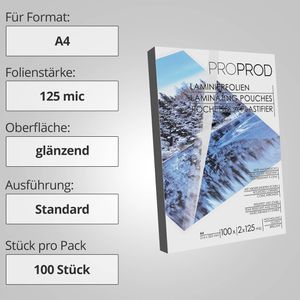 Produktbild für Laminierfolien ProProd Premium DIN A4