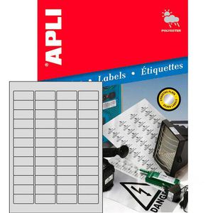 Typenschild-Etiketten APLI 10066, silber