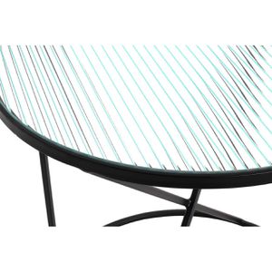 Produktbild für Beistelltisch Haku-Möbel 23588, Leeds, transparent / schwarz