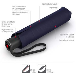 Produktbild für Regenschirm Knirps A.200 M Duomatic, navy, sturmfest