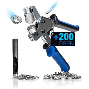 NTG Ösenzange WZK.4510, für 10mm Ösen-Ø, mit Lochstanzer und 200 Ösen