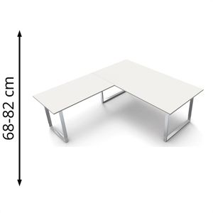 Produktbild für Schreibtisch Kerkmann Aveto 4385, weiß / silber