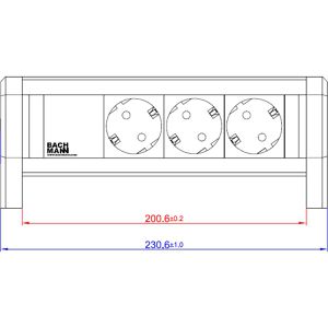 Produktbild für Tischsteckdose Bachmann Desk 1, ohne Zuleitung