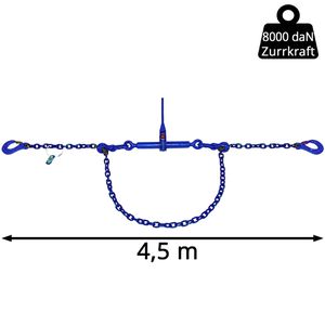 Produktbild für Zurrkette SAS 1430015, mit Gabelkopfhaken &amp; Ratschspanner
