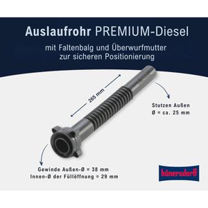 Produktbild für Auslaufrohr Hünersdorff Ausgießer PREMIUM Diesel, flexibel