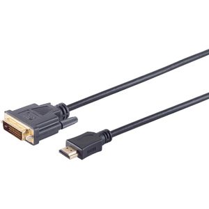 DVI-Kabel S-Conn 77480, HDMI DVI-D, 1 m
