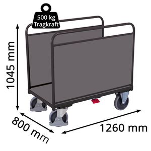 Produktbild für Transportwagen VARIOfit Längswandwagen, sw-800.200/AG