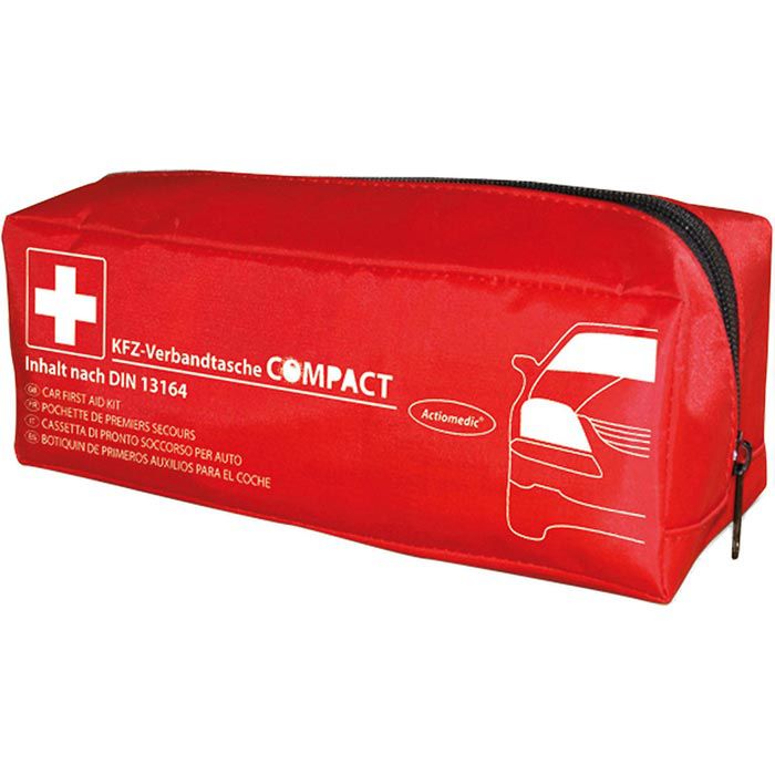 Actiomedic Erste-Hilfe-Tasche Compact rot, DIN 13164, Auto Verbandtasche – Böttcher  AG