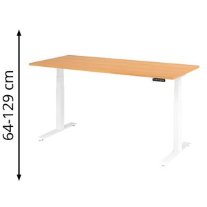 Produktbild für Schreibtisch Hammerbacher XDKB 19, buche / weiß