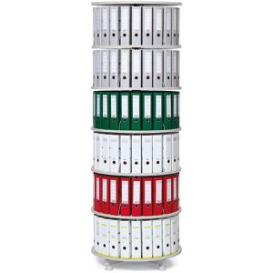 Ordnerdrehsäule Böttcher-AG lichtgrau, 6 Etagen