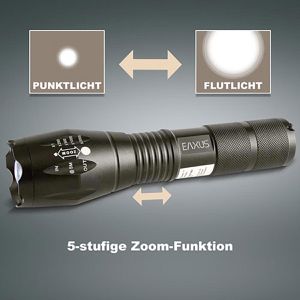 Produktbild für Taschenlampe Eaxus 10W, LED, mit Batterie