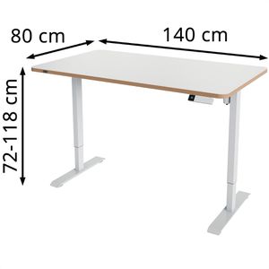 Produktbild für Schreibtisch Leitz Ergo 67730001, weiß / weiß