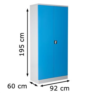 Produktbild für Werkzeugschrank G-Office FLC.196/NV, Metall, grau / lichtblau