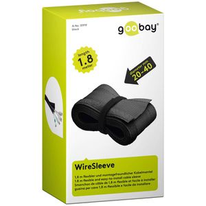 Produktbild für Kabelschlauch Goobay 51919, schwarz