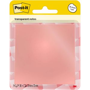 Haftnotizen Post-it Transparent Notes, pastellorange